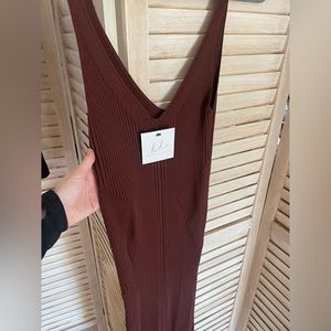 Fitted textured midi dress